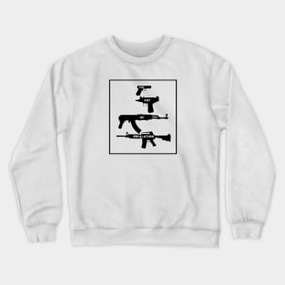 Guns And The Art Of Escalation By Abby Anime(c)(Distressed) Crewneck Sweatshirt